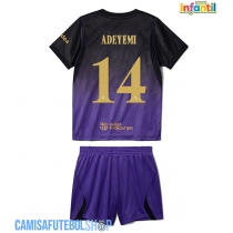 Camisa de time de futebol Barcelona Karim Adeyemi #14 Replicas 2º Equipamento Infantil 2026-27 Manga Curta (+ Calças curtas)
